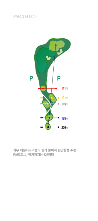 PAR3-219Yrd.   þ  ִ ݸ ׸ ֺ Ŀ  ġ  پ ̵  ϴ Ȧ. Ŀ 142yd , .